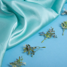 Тканина костюмна креп-сатин бірюза