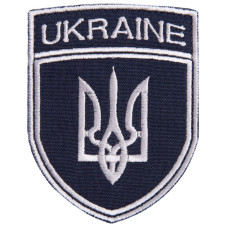 Шеврон на липучці Укрзалізниця УЗ UKRAINE 7х9 см вишитий патч нашивка