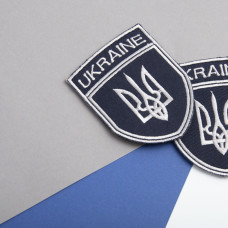 Шеврон на липучці Укрзалізниця УЗ UKRAINE 7х9 см вишитий патч нашивка