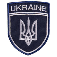 Шеврон на липучці Укрзалізниця УЗ Ukraine 7х9 см вишитий патч нашивка Українська залізниця