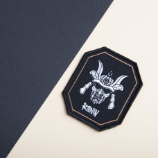 Шеврон на липучці Самурай Ронін 8,5х7,5 см чорний вишитий патч нашивка