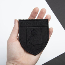 Шеврон на липучці Головне управління Сумська область 8х9,5 см чорний вишитий патч нашивка