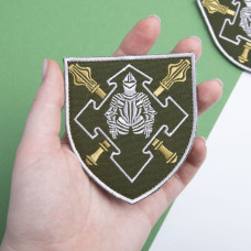 Шеврон на липучці Командування сил логістики ЗСУ 8х9 см вишитий патч нашивка