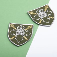 Шеврон на липучці Командування сил логістики ЗСУ 8х9 см вишитий патч нашивка