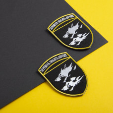 Шеврон на липучці Перемога любить вірних 7х10 см вишитий патч нашивка