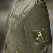 Шеврон на липучці БОЙОВІ КАЧУРИ 7х8 см хакі вишитий патч нашивка