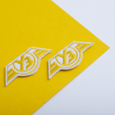 Шеврон на липучці УЗ Укрзалізниця нашивка 3х7 см вишитий патч нашивка Українська залізниця