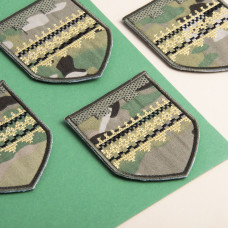 Шеврон на липучці ТРО вишиванка 7х9 см вишитий патч нашивка