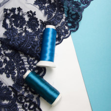 Тканина Гіпюр Антонелла темно синій