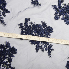 Тканина Гіпюр Антонелла темно синій