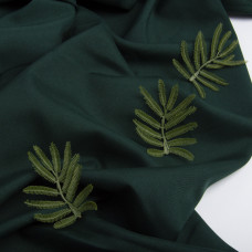 Тканина костюмна габардин 150 см 155 г/м2 для костюмів, уніформи, брюк, спідниць, жакетів, суконь, декору темно зелена