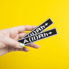 Шеврон на липучці група крові 2+ 2х12 см для позначення групи крові військова нашивка патч для одягу