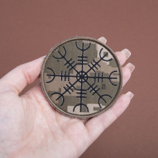 Шеврон на липучці оберіг Агісхьяльм 7,5 см вишитий патч нашивка