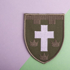 Шеврон на липучці Територіальна оборона Херсону 7,5х9 см вишитий патч нашивка Херсон