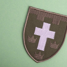 Шеврон на липучці Територіальна оборона Херсону 7,5х9 см вишитий патч нашивка Херсон