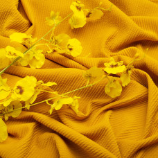 Тканина трикотаж жакард Арнела гірчиця