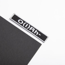 Шеврон на липучці група крові 1- 2х12 см для позначення групи крові військова нашивка патч для одягу