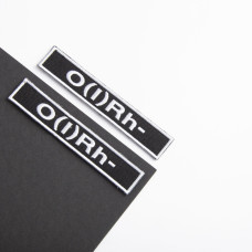 Шеврон на липучці група крові 1- 2х12 см для позначення групи крові військова нашивка патч для одягу