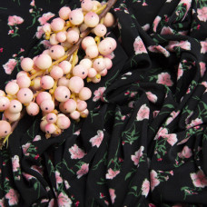 Тканина трикотаж Мадіна 200гр/м2 квітка рожева