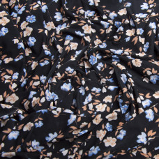 Тканина трикотаж Мадіна 200гр/м2 квітка блакитна