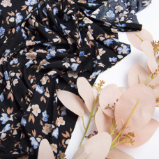 Тканина трикотаж Мадіна 200гр/м2 квітка блакитна