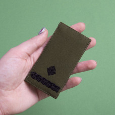 Шеврон на липучці погон звання ЗСУ Майор 5х10 см хакі вишитий патч нашивка