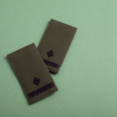 Шеврон на липучці погон звання ЗСУ Майор 5х10 см хакі вишитий патч нашивка