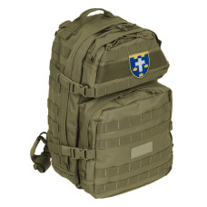 Шеврон на липучці Бригада 124 ТРО Херсону Херсон 7,6х9,2 см вишитий патч нашивка