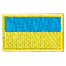 Набір шевронів 2 шт на липучці Прапор України  3,5х6 см вишитий патч нашивка