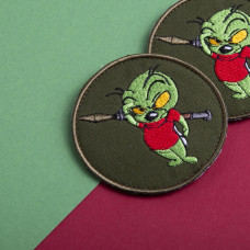 Шеврон на липучці Вжик 8 см вишитий патч нашивка