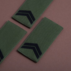 Шеврон нашивка на липучці погон звання ЗСУ Капрал 5х10 см