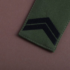 Шеврон нашивка на липучці погон звання ЗСУ Капрал 5х10 см