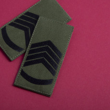 Шеврон на липучці погон звання ЗСУ Головний сержант 5х10 см вишитий патч нашивка