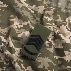 Шеврон на липучці погон звання ЗСУ Головний сержант 5х10 см вишитий патч нашивка