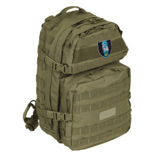 Шеврон нашивка на липучці Морська піхота 7х8 см синій вишитий патч нашивка