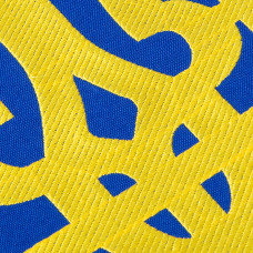 Прапор України 90х135 см з вишитим тризубом тканинний синьо-жовтий преміум якість