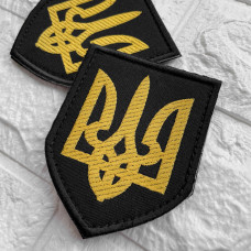 Набір шевронів 2 шт з липучкою Тризуб 7х9 см і Прапор України 5х3 см вишитий патч нашивка
