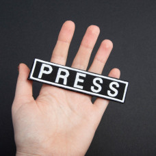 Набір шевронів 3 шт на липучці для журналістів Преса Press вишитий патч нашивка для працівників медіа та ЗМІ
