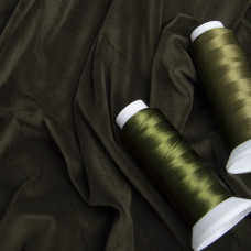 Тканина трикотаж однотонна Вельбо V-1178 т/хакі