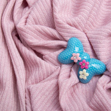 Тканина трикотаж Смуга з металіком V-1/8 ніжно рожевий