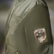 Шеврон на липучці Бойовий малий піксель 7х9 см вишитий патч