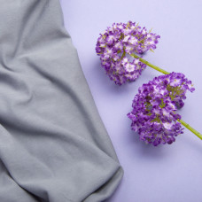 Тканина кулір з эластаном сірий