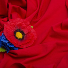 Тканина кулір з еластаном червоний