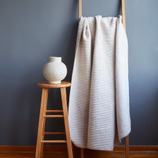 Плед покривало на ліжко Adina 180х200 см IDEIA натуральне бавовна беж