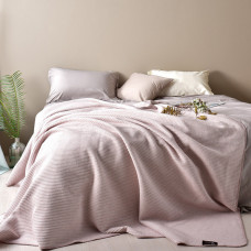 Плед покривало на ліжко Adina 180х200 см IDEIA натуральне бавовна пудра