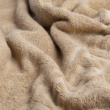 Рушник махровий 70х135 см беж щільний 380 гр/м2 натуральне бавовна банне