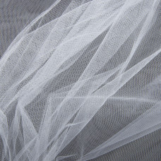 Тканина декоративна фатин Kristal №1 білий
