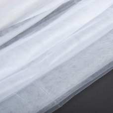 Тканина декоративна фатин Kristal №1 білий