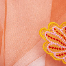 Тканина декоративна фатин Kristal №101 світліий теракот