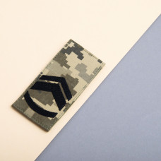 Шеврон на липучці погон звання ЗСУ Майстер сержант 5х10 см вишитий патч нашивка